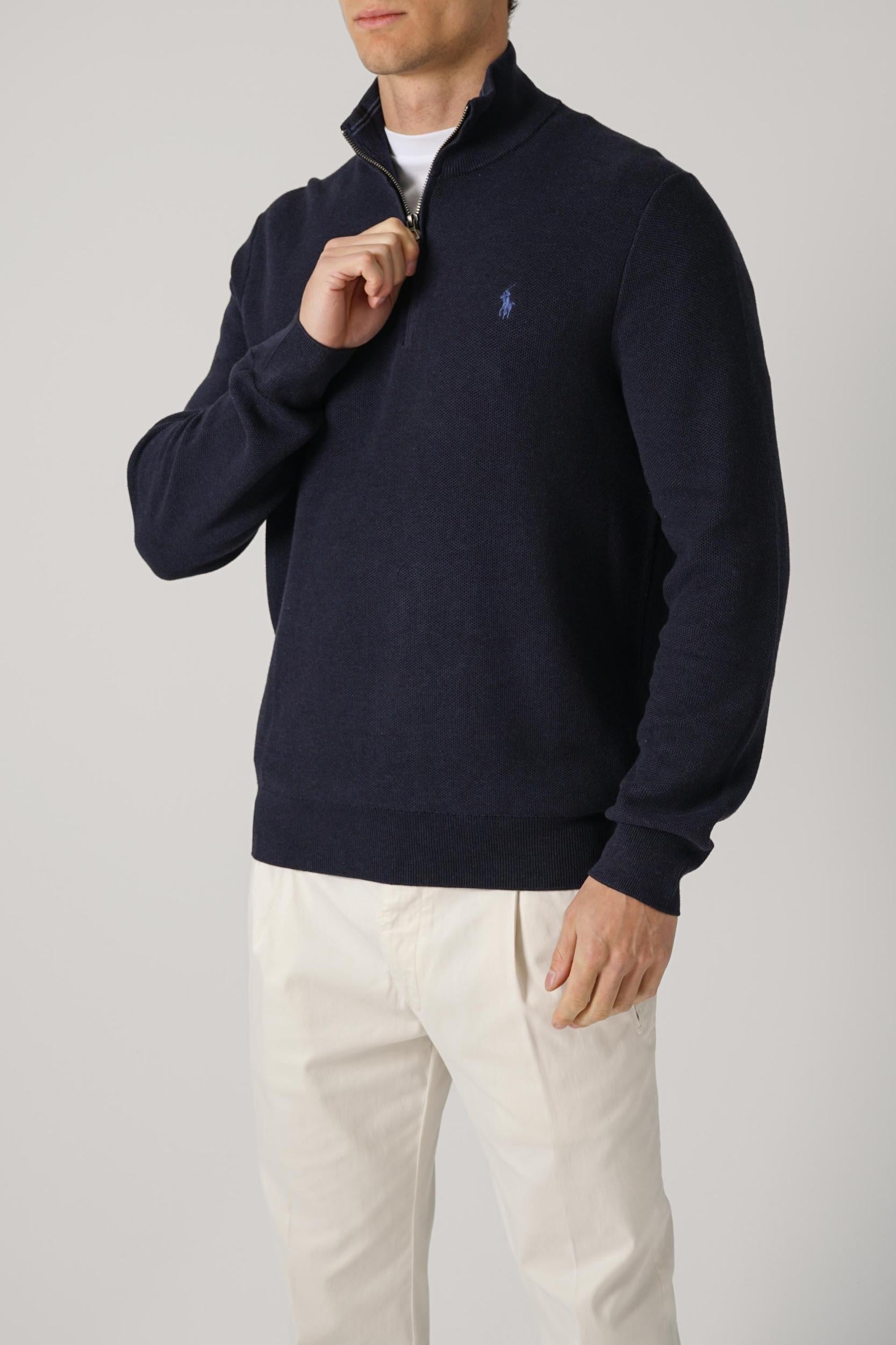 Ralph Lauren Quarter Zip Knitwear Navy
