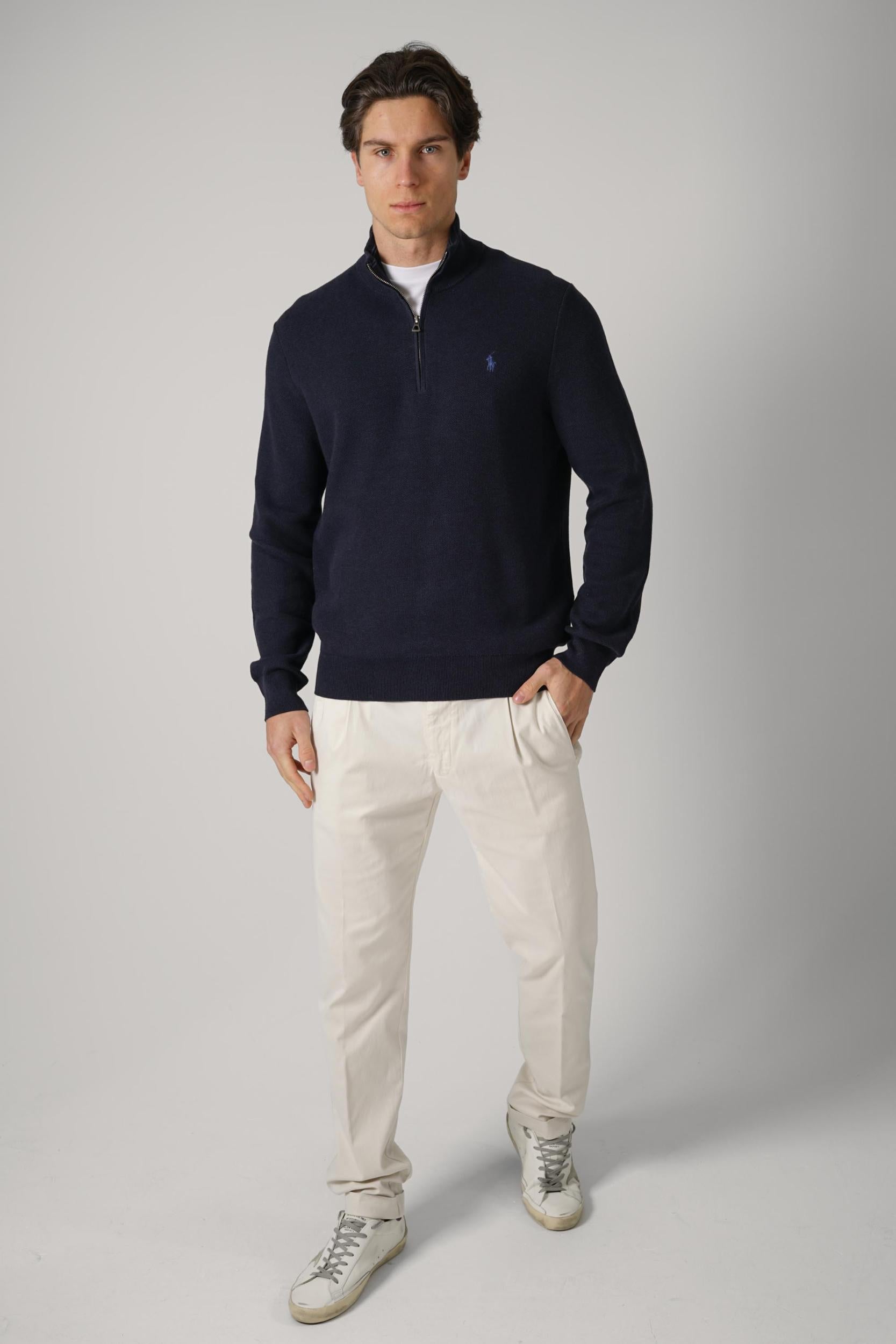 Ralph Lauren Quarter Zip Knitwear Navy