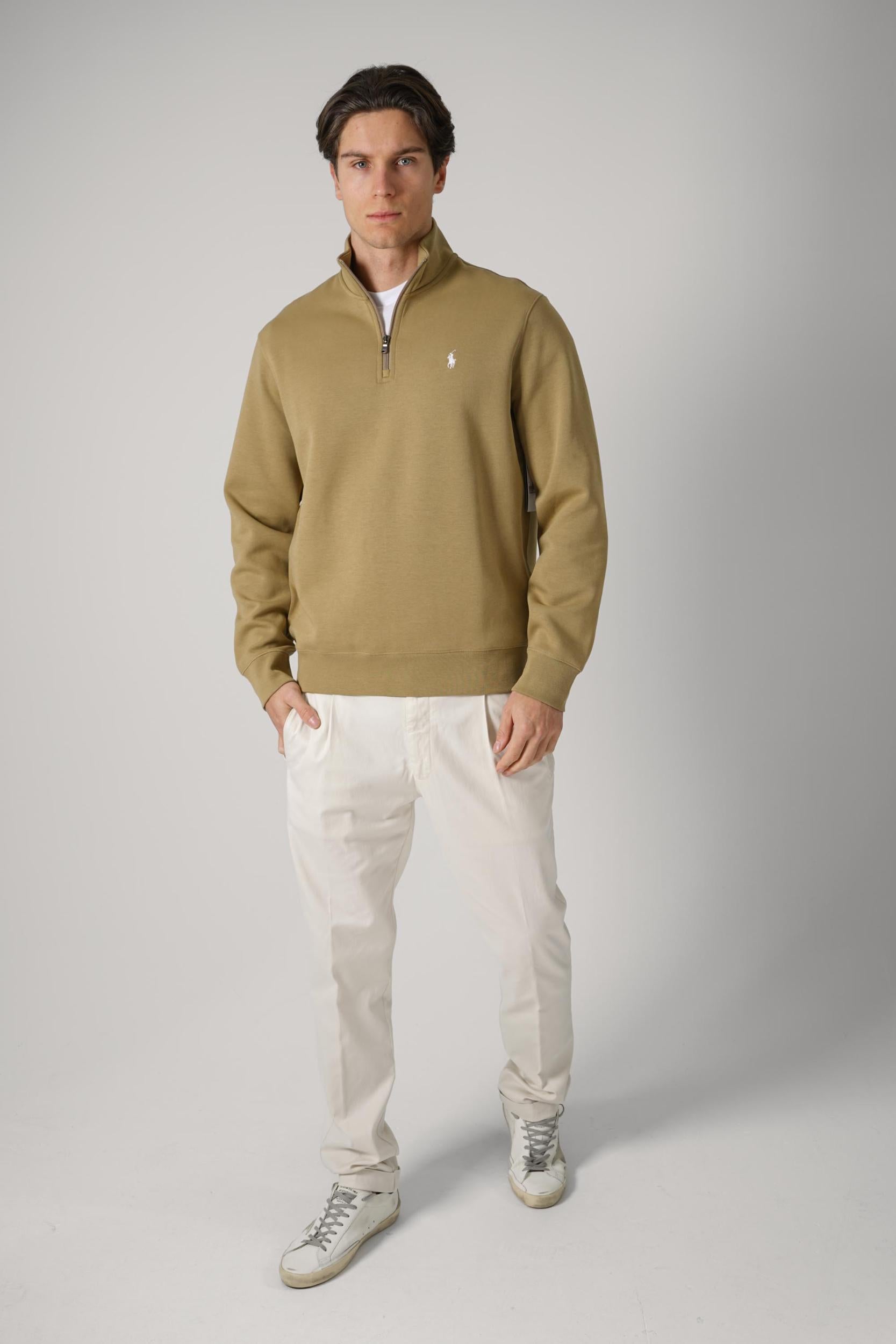 Ralph Lauren Quarter Zip Sweater Tan