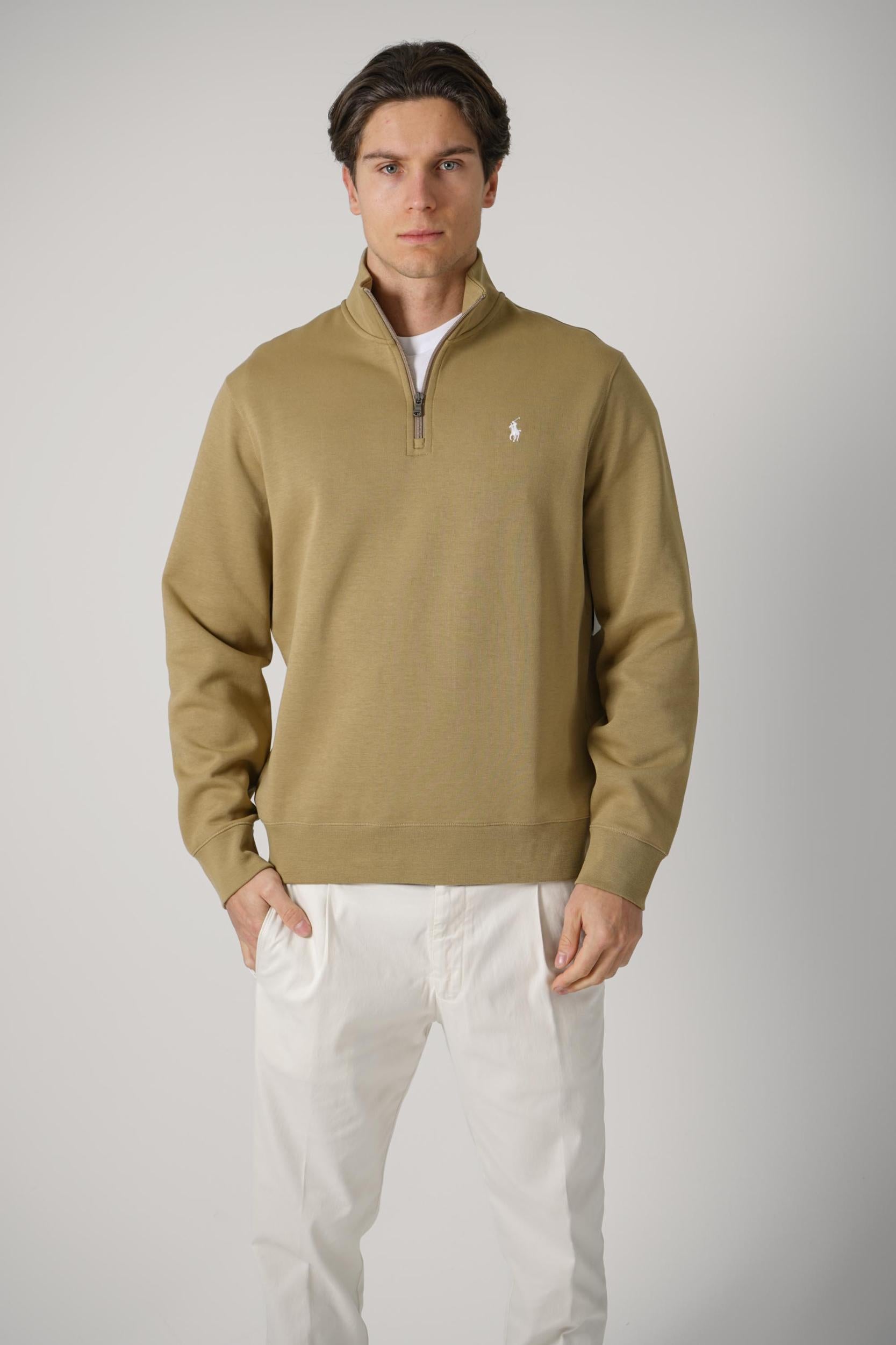 Ralph Lauren Quarter Zip Sweater Tan