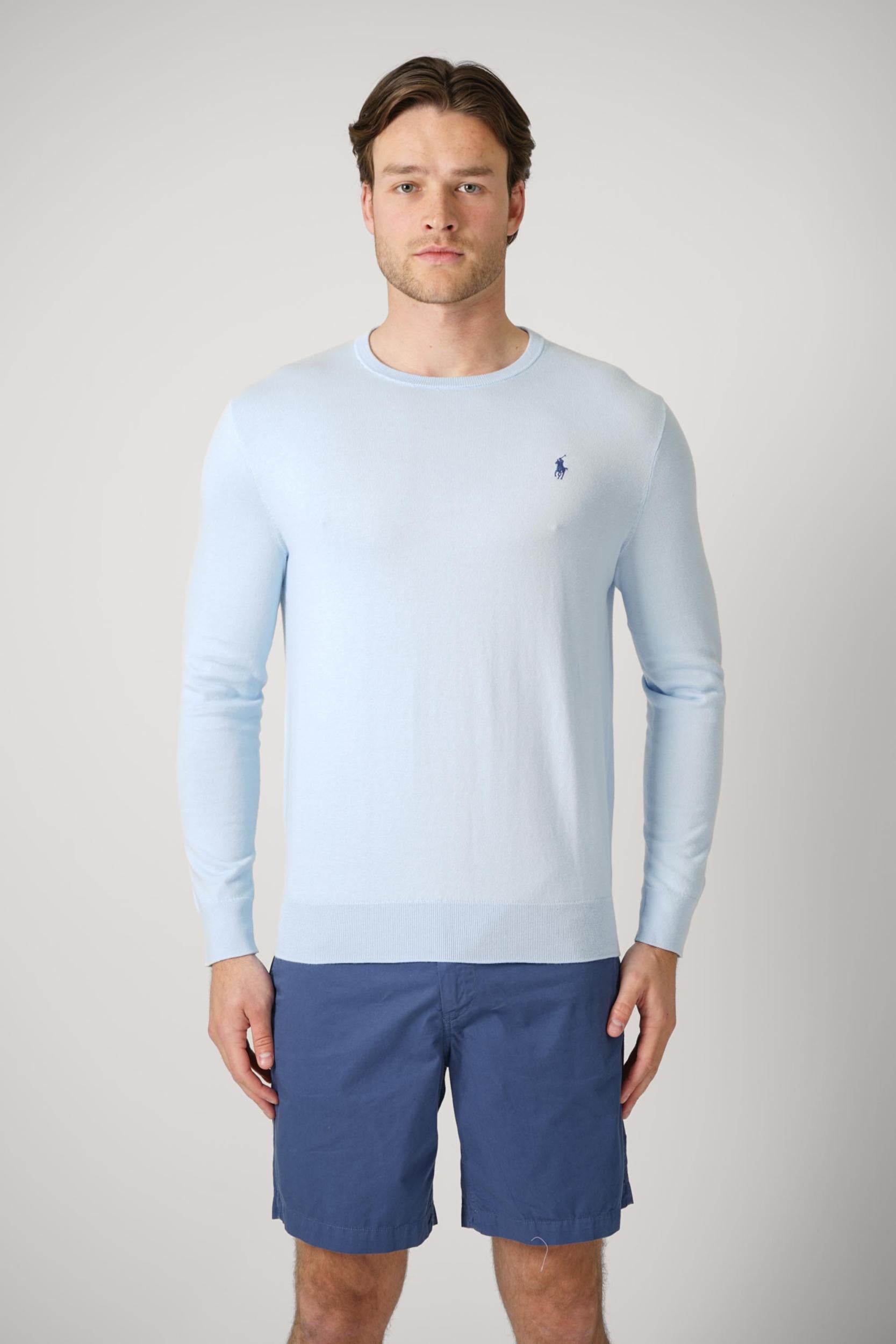 Ralph Lauren Slim Fit Knit Sweater Light Blue