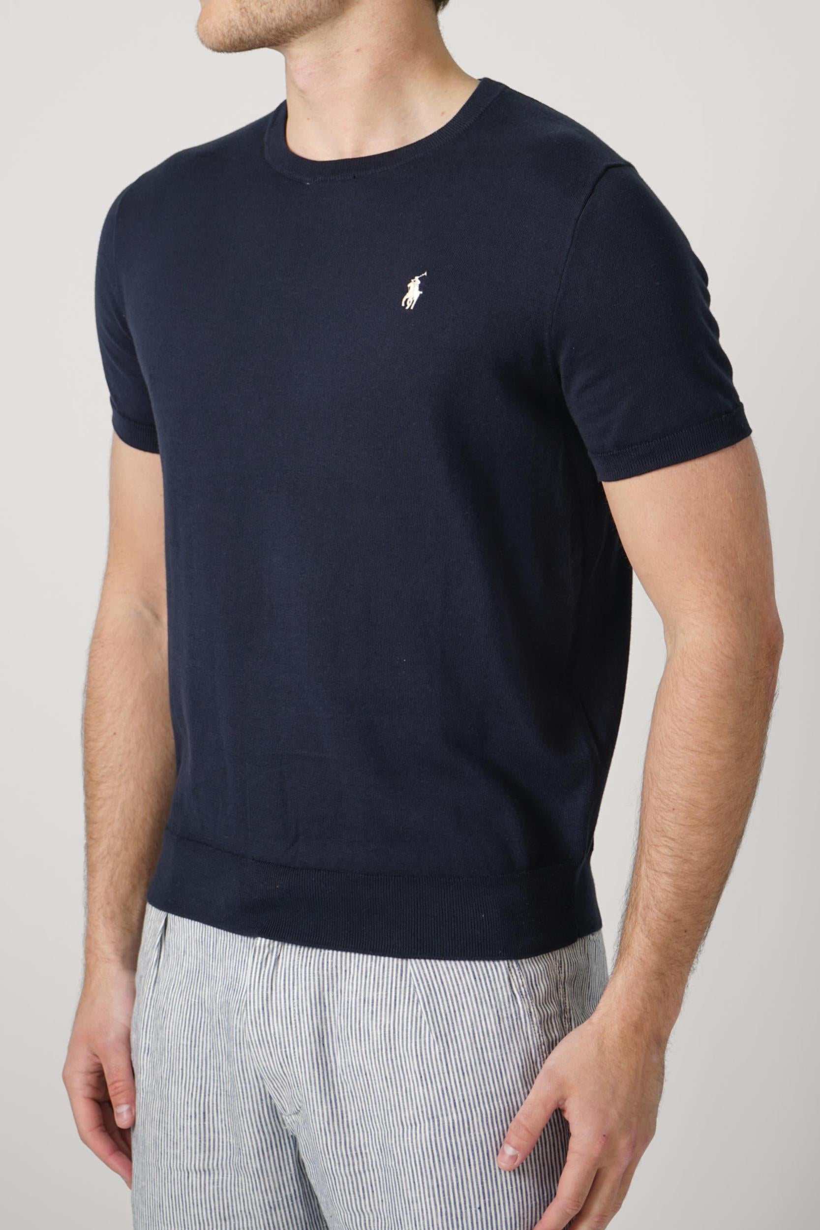 Ralph Lauren Slim Fit Knit T-Shirt Navy