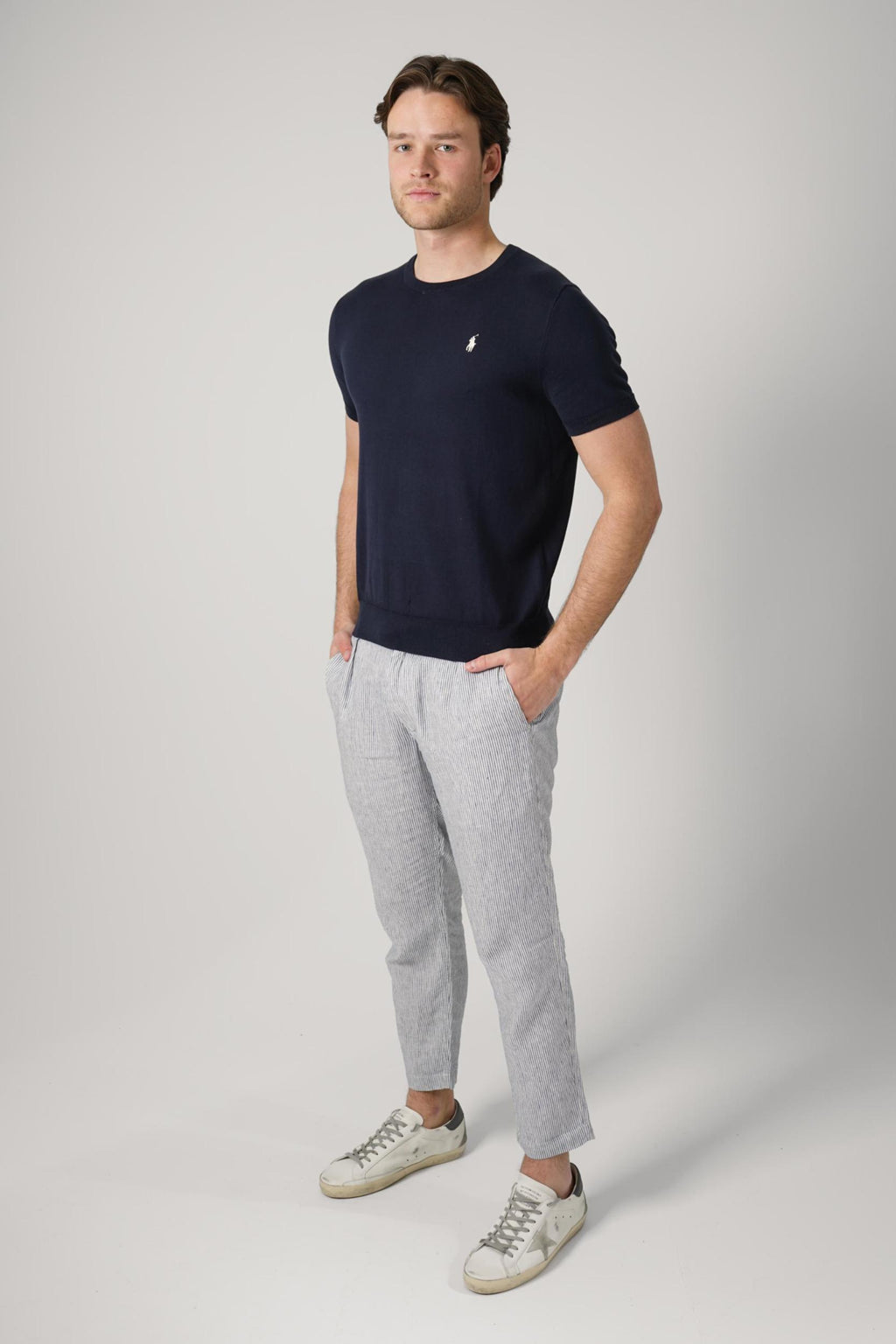 Ralph Lauren Slim Fit Knit T-Shirt Navy