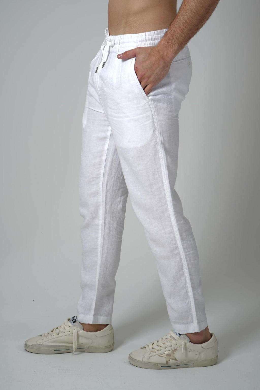 Ralph Lauren Slim Tapered Fit Linen Trousers