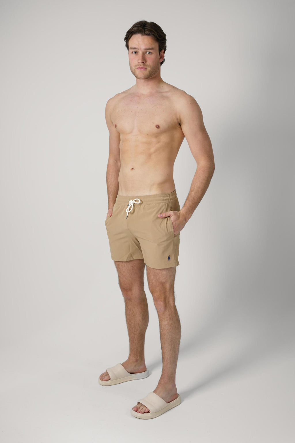 Ralph Lauren Slim Traveler Swimming Shorts Tan