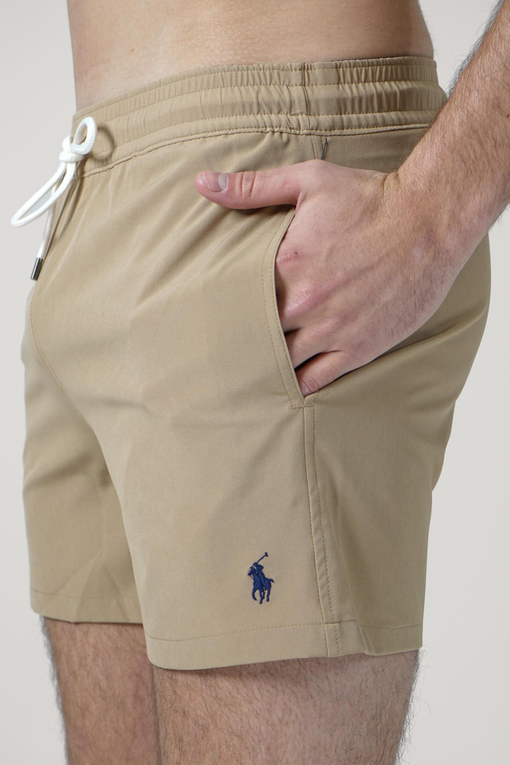 Ralph Lauren Slim Traveler Swimming Shorts Tan