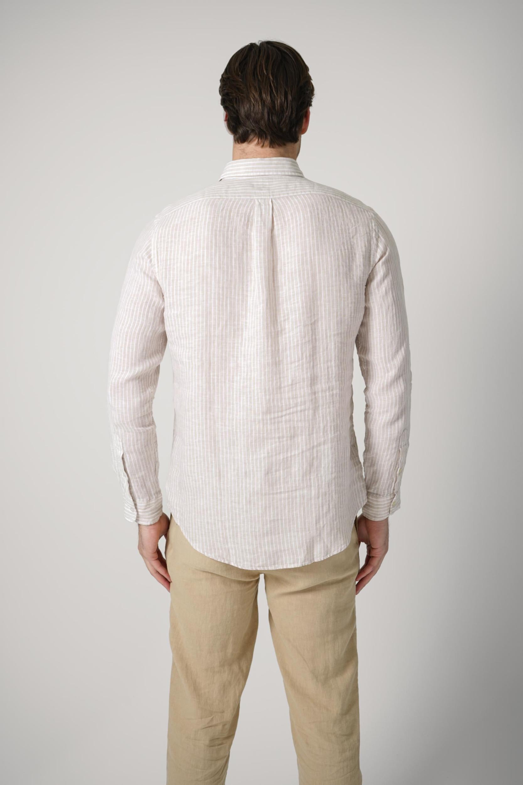 Ralph Lauren Striped Shirt Beige/White