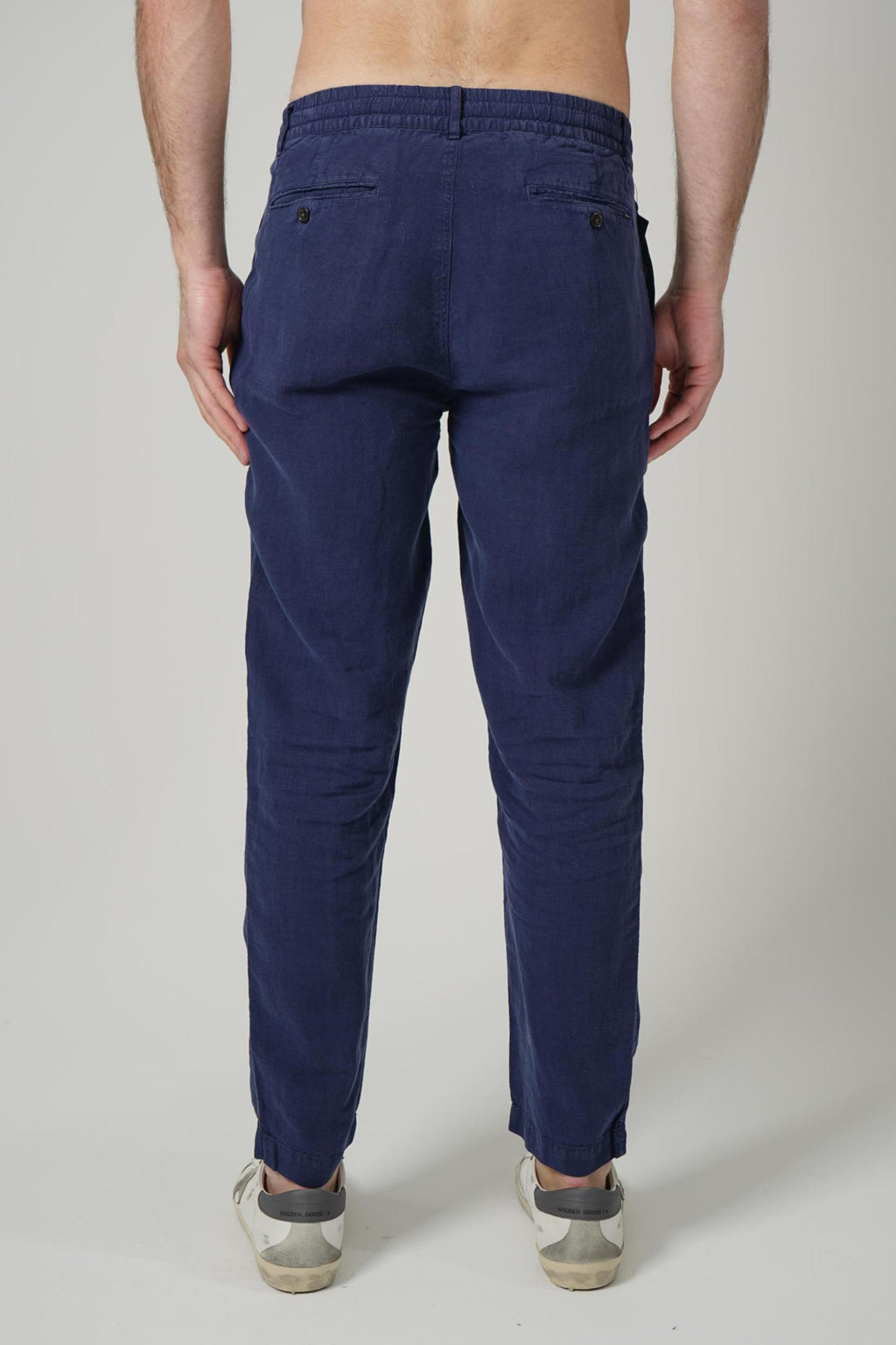 Ralph Lauren Taper Fit Linen Pants Navy