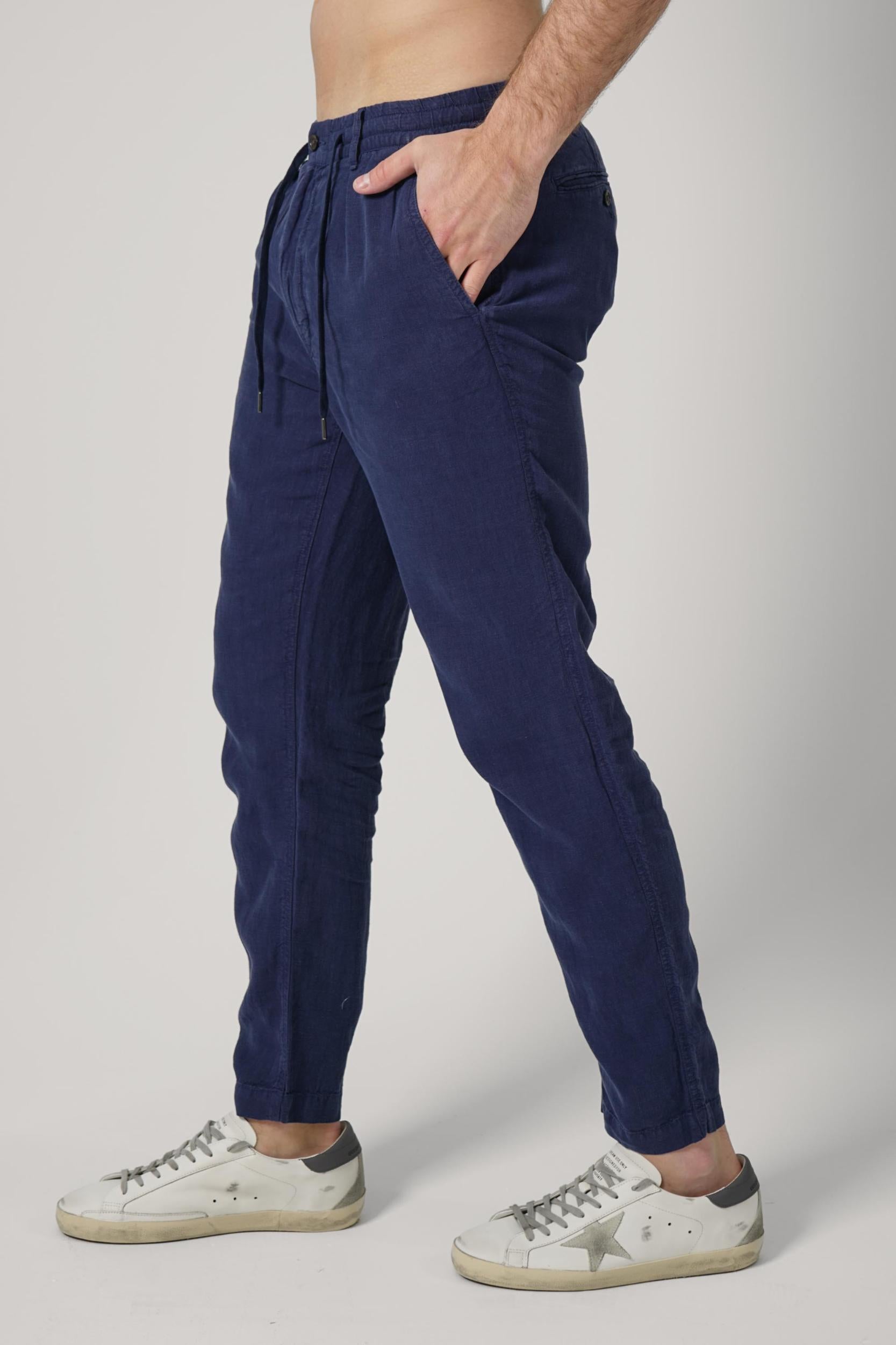 Ralph Lauren Taper Fit Linen Pants Navy