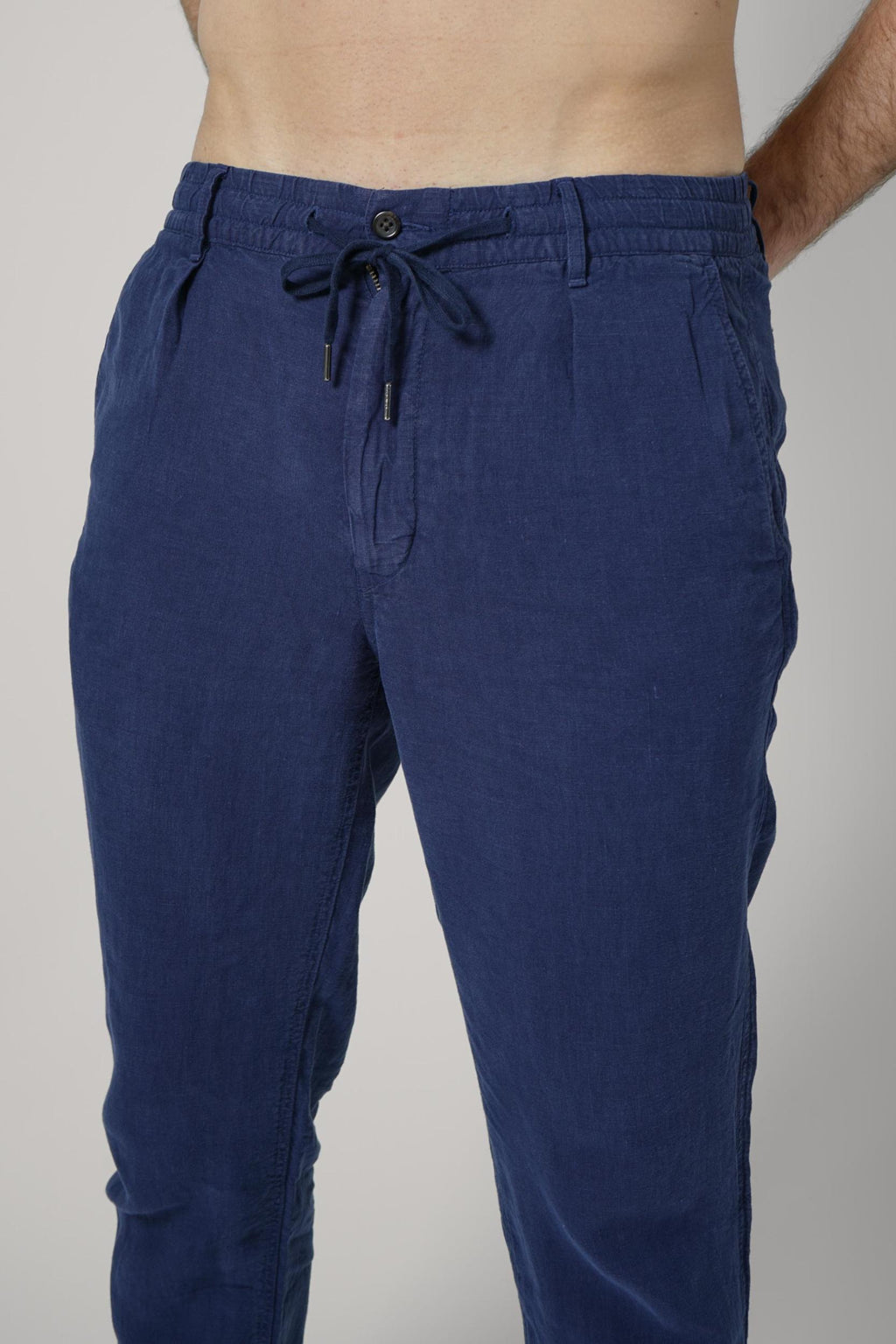 Ralph Lauren Taper Fit Linen Pants Navy
