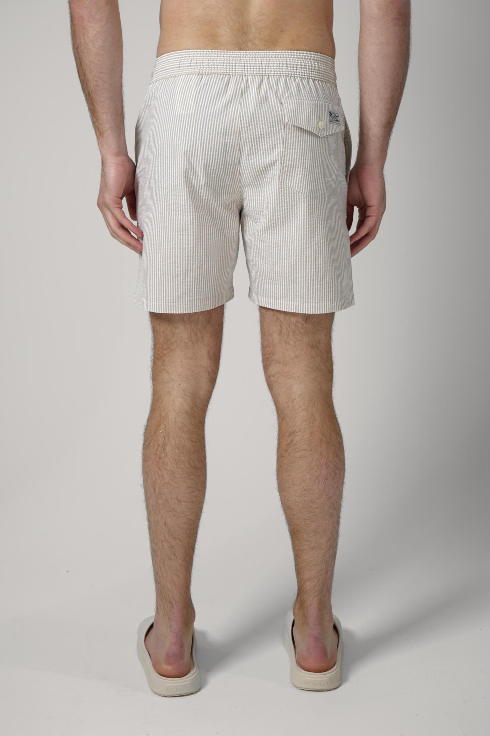 Ralph Lauren Traveler Swimming Shorts Striped Beige