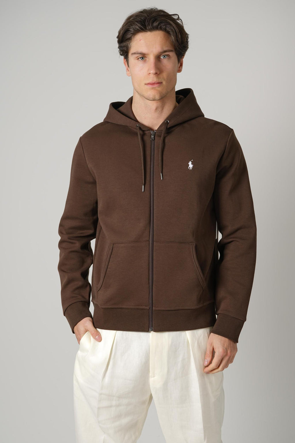 Ralph Lauren Zip-Up Hoodie Brown