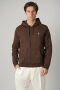 Ralph Lauren Zip-Up Hoodie Brown