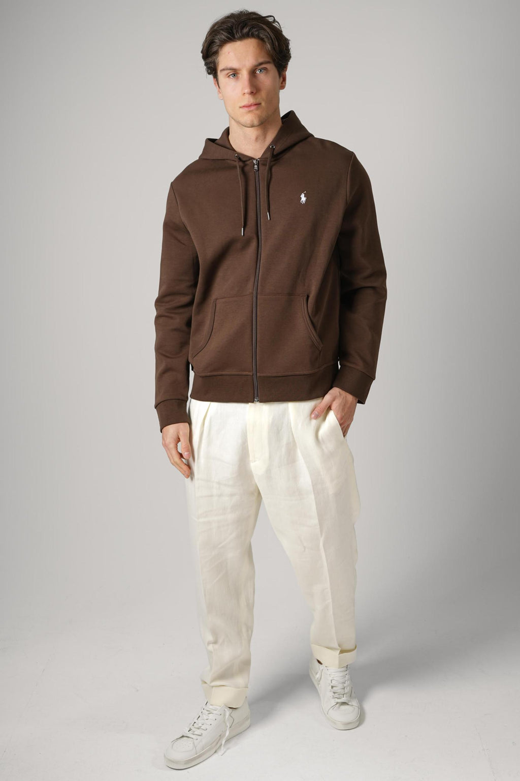 Ralph Lauren Zip-Up Hoodie Brown
