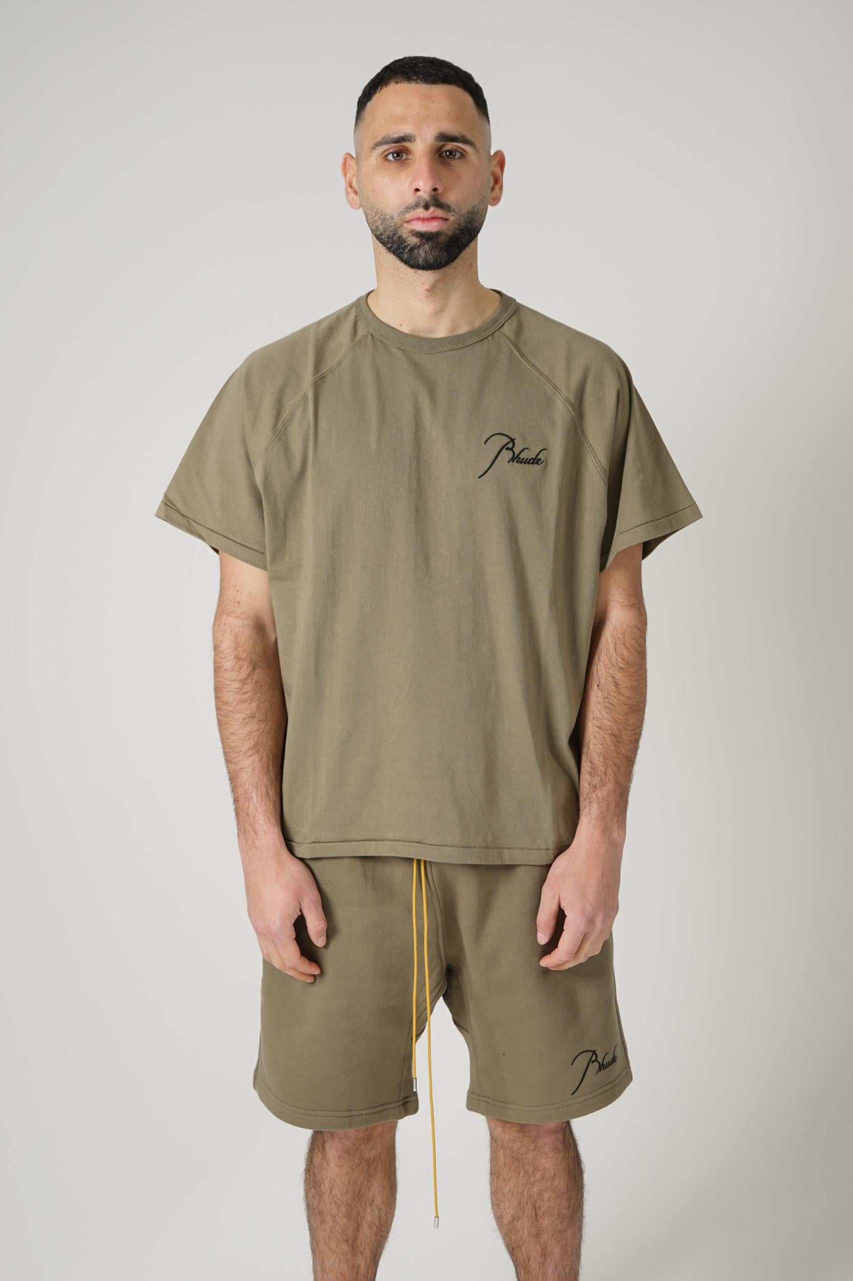 Rhude Classique Raglan Tee Moss Green