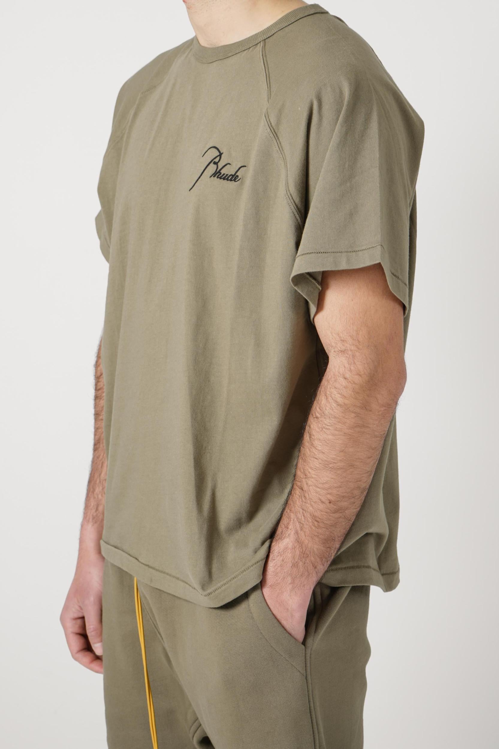 Rhude Classique Raglan Tee Moss Green
