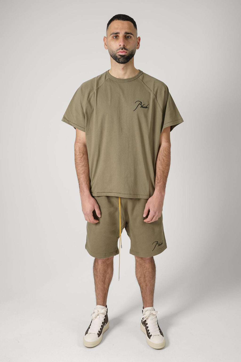 Rhude Classique Raglan Tee Moss Green