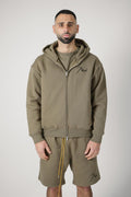 Rhude Classique Zip-Up Hoodie Moss Green