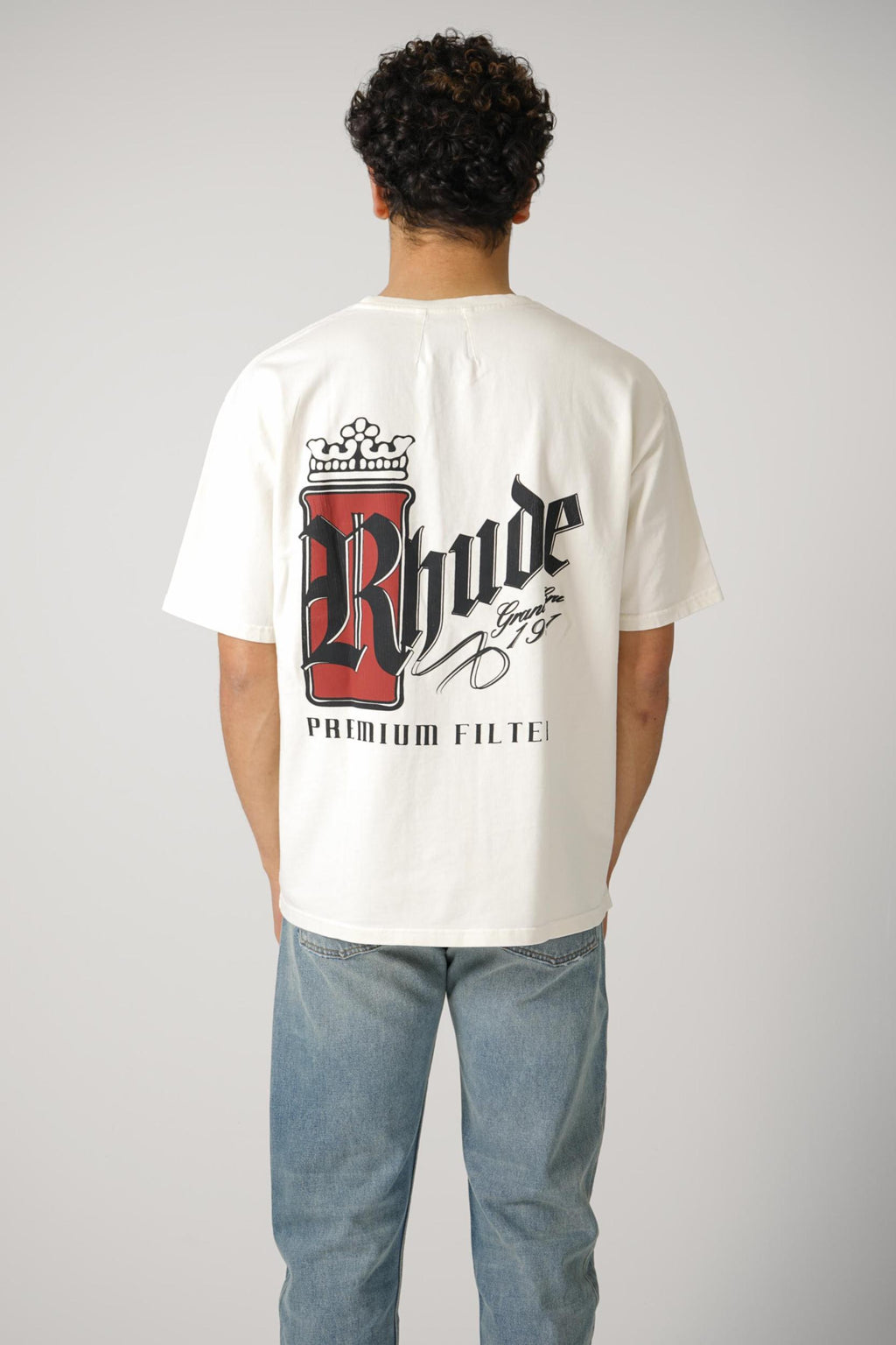 Rhude Fumar 91 Tee Vintage White/Black/Red