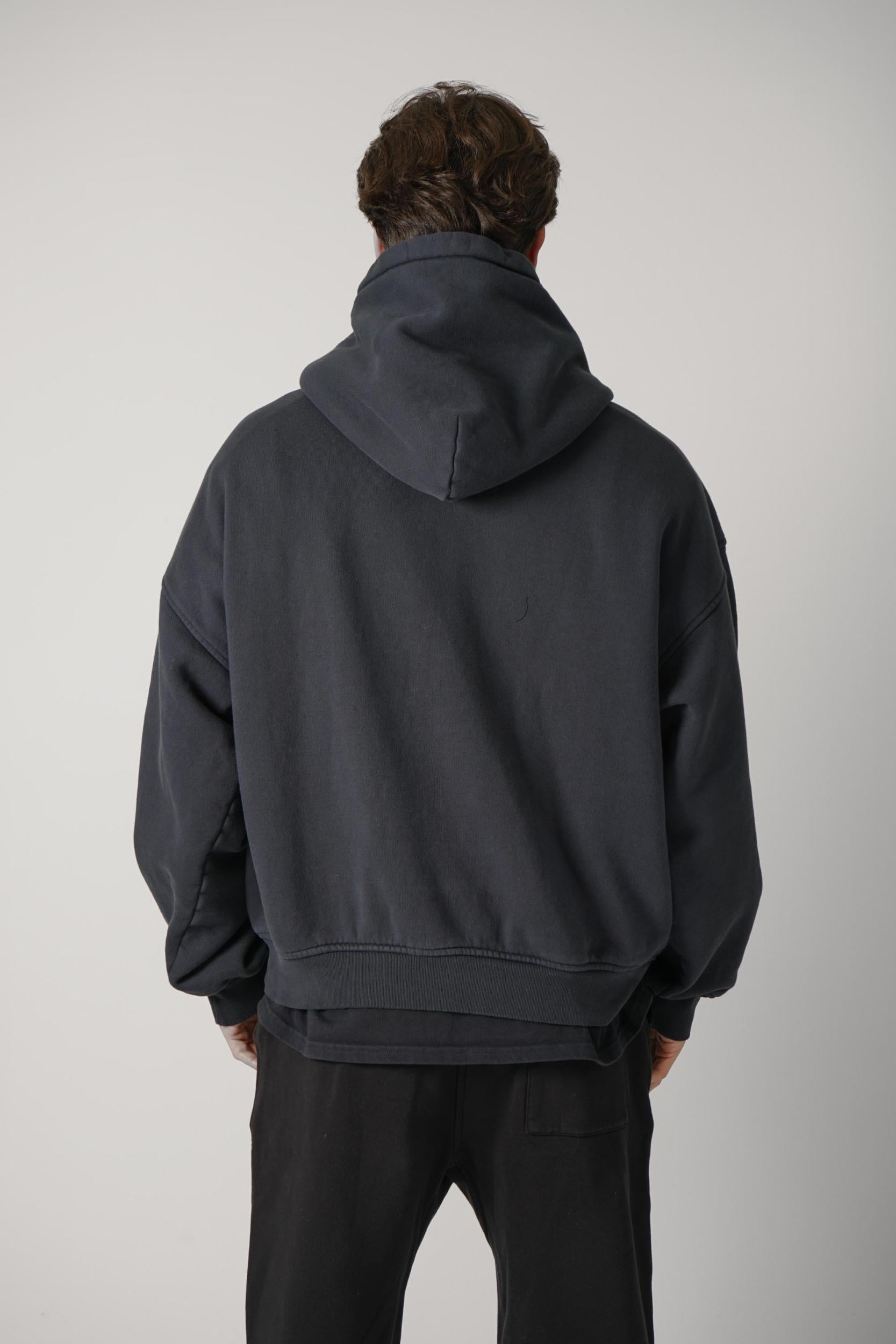 Rhude Split Petrol Logo Hoodie Black