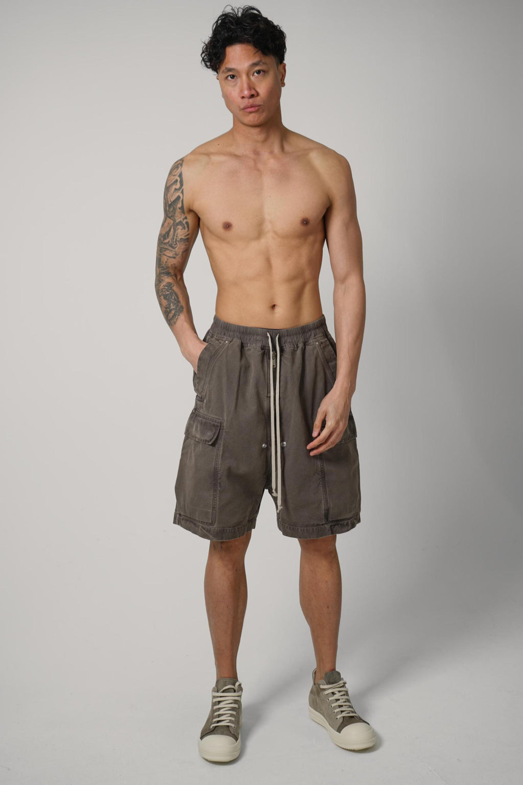 Rick Owens Drkshdw Cargobella Shorts Dust