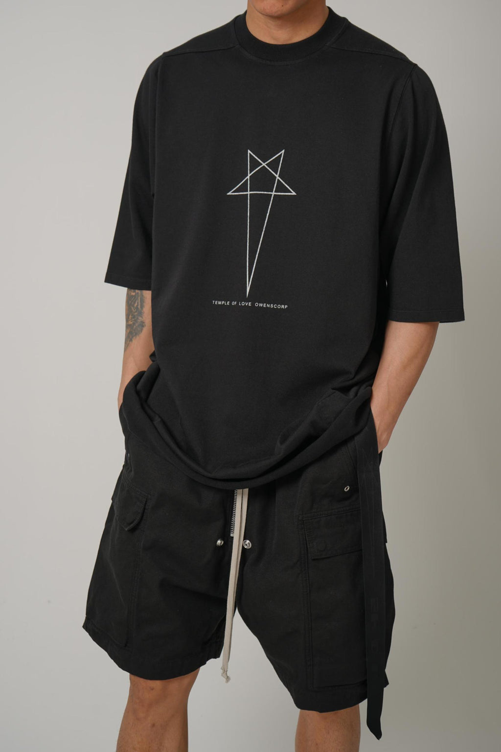 Rick Owens Drkshdw Jumbo Ss T-Shirt Black/Milk