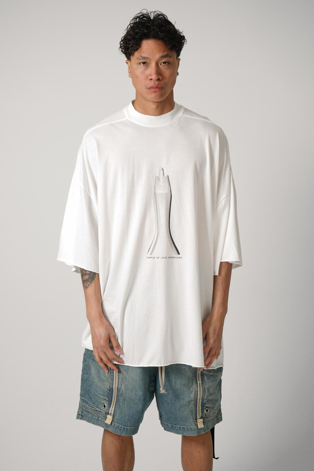Rick Owens Drkshdw Tommy T Shirt Milk/Black