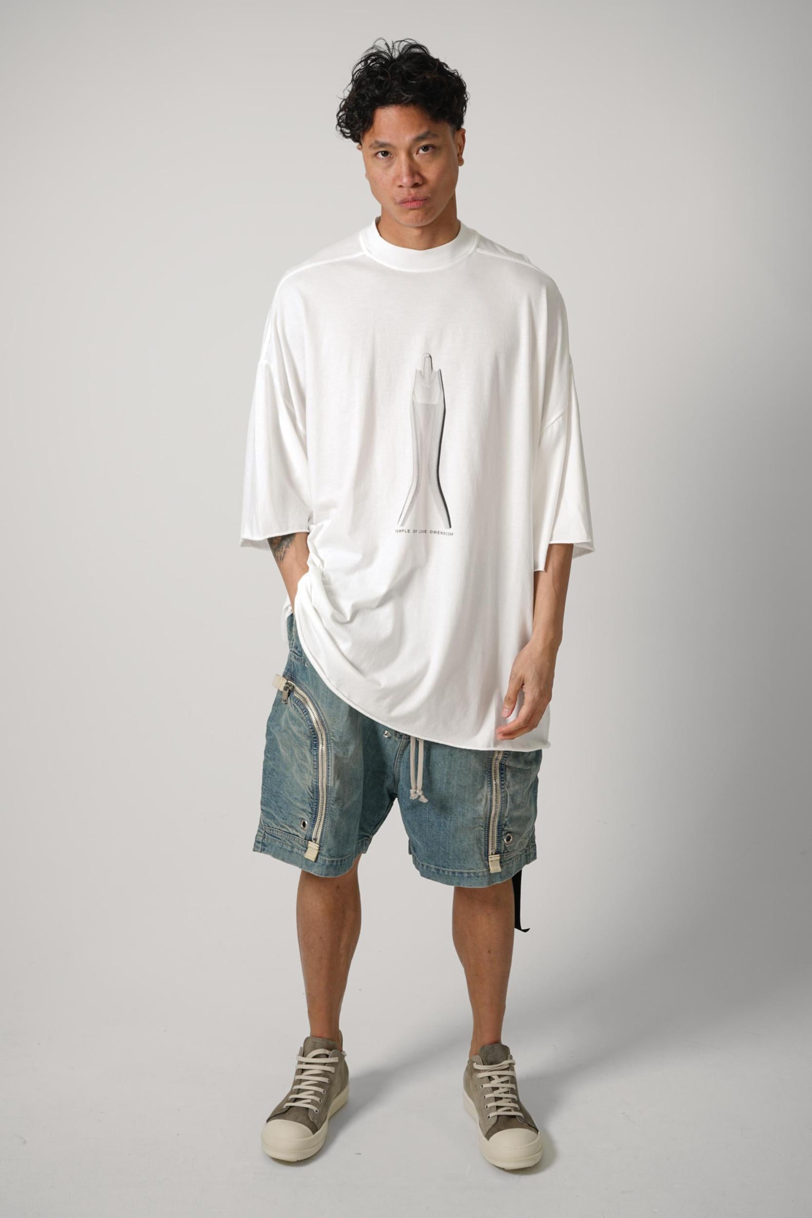 Rick Owens Drkshdw Tommy T Shirt Milk/Black