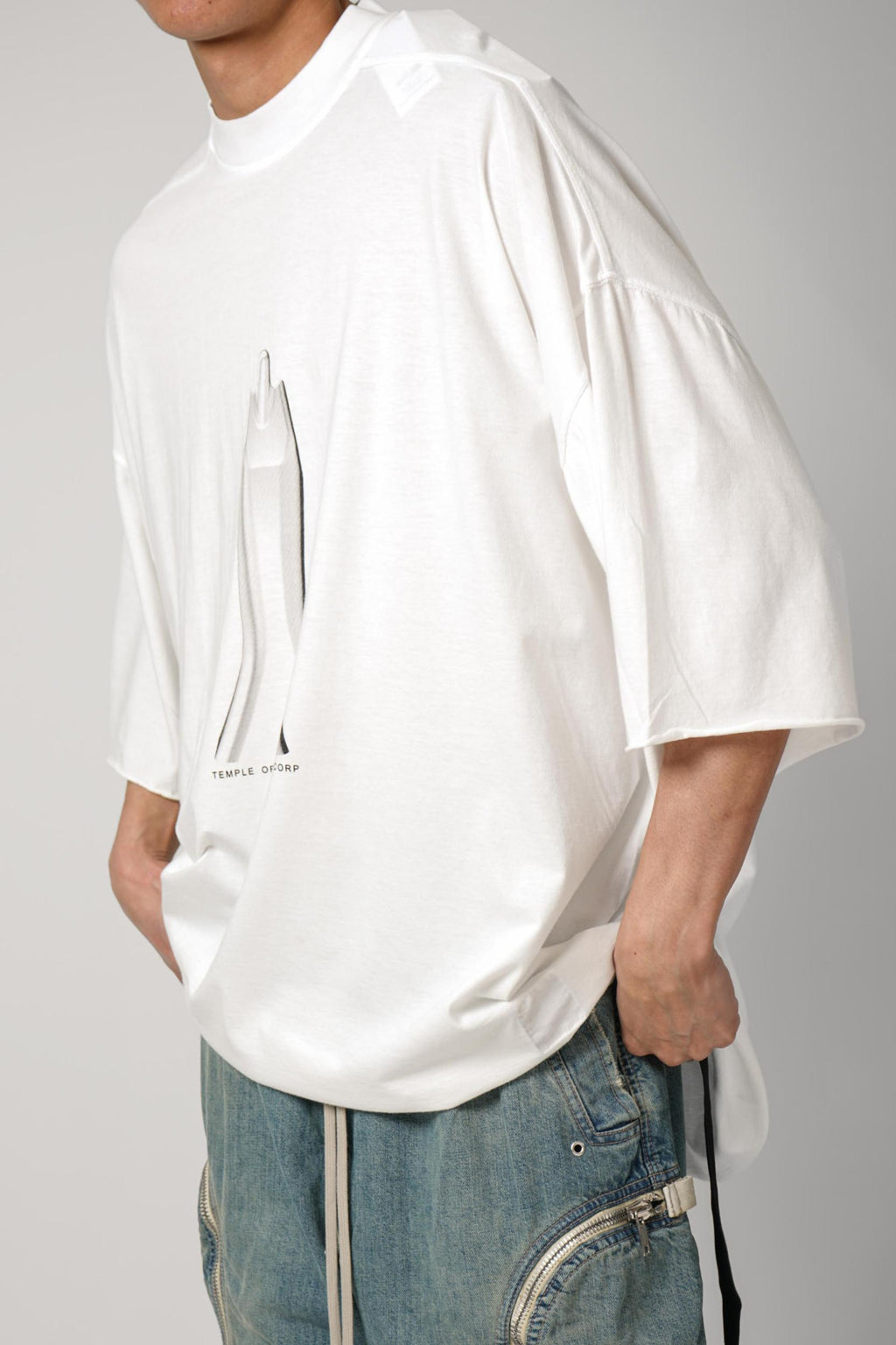 Rick Owens Drkshdw Tommy T Shirt Milk/Black