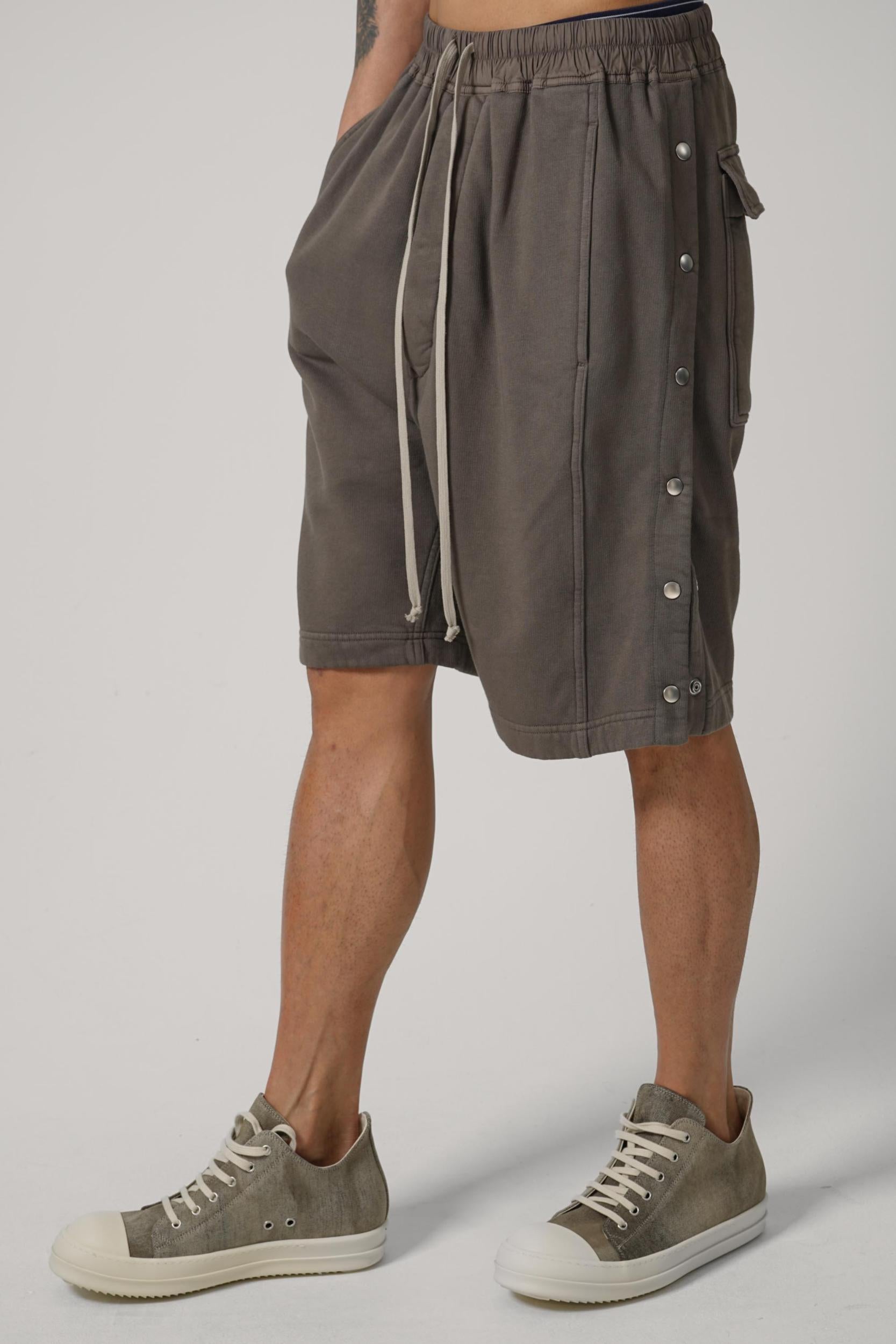 Rick Owens Drkshdw Wide Pusher Shorts Dust