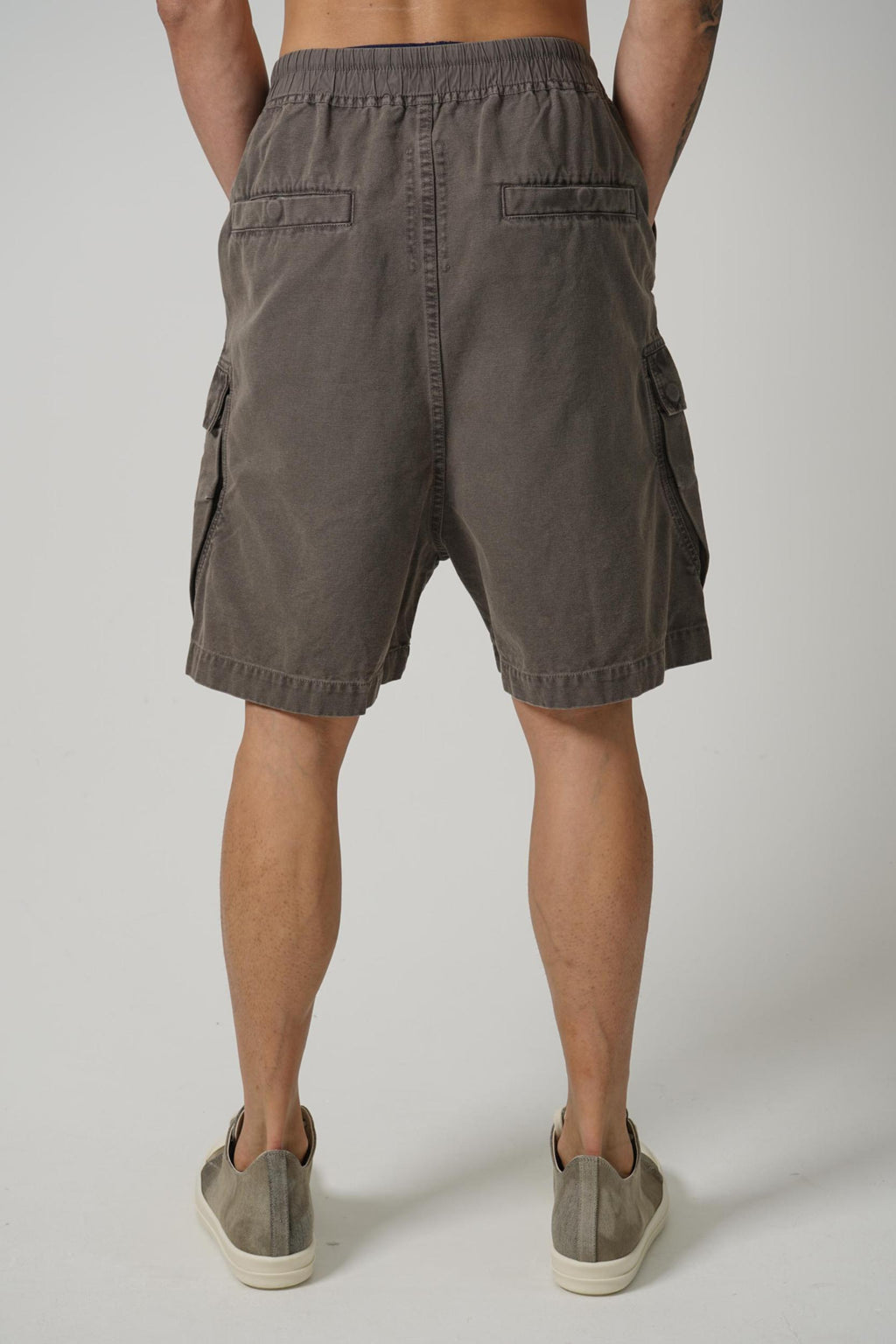 Rick Owens Drkshdw Wide Pusher Shorts Dust
