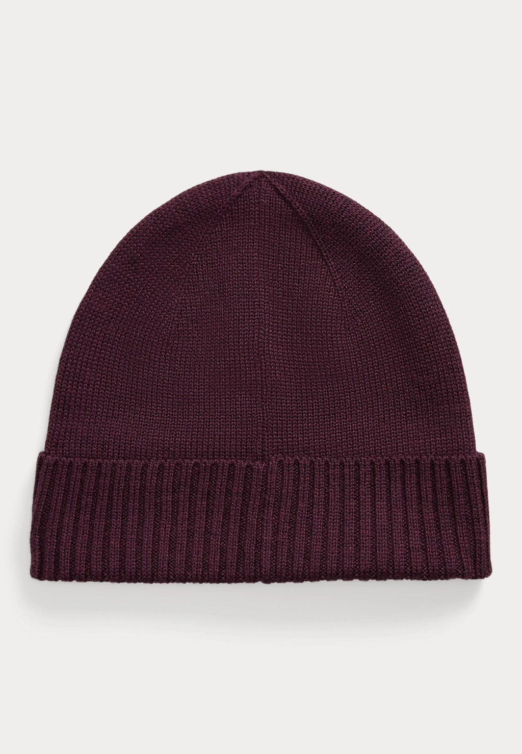 Ralph Lauren Signature Pony Wool Beanie – Merlot Wine Heather