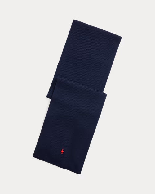 Ralph Lauren Signature Pony Wool Scarf – Hunter Navy