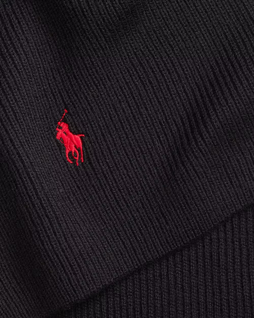 Ralph Lauren Signature Pony Wool Scarf – Polo Black