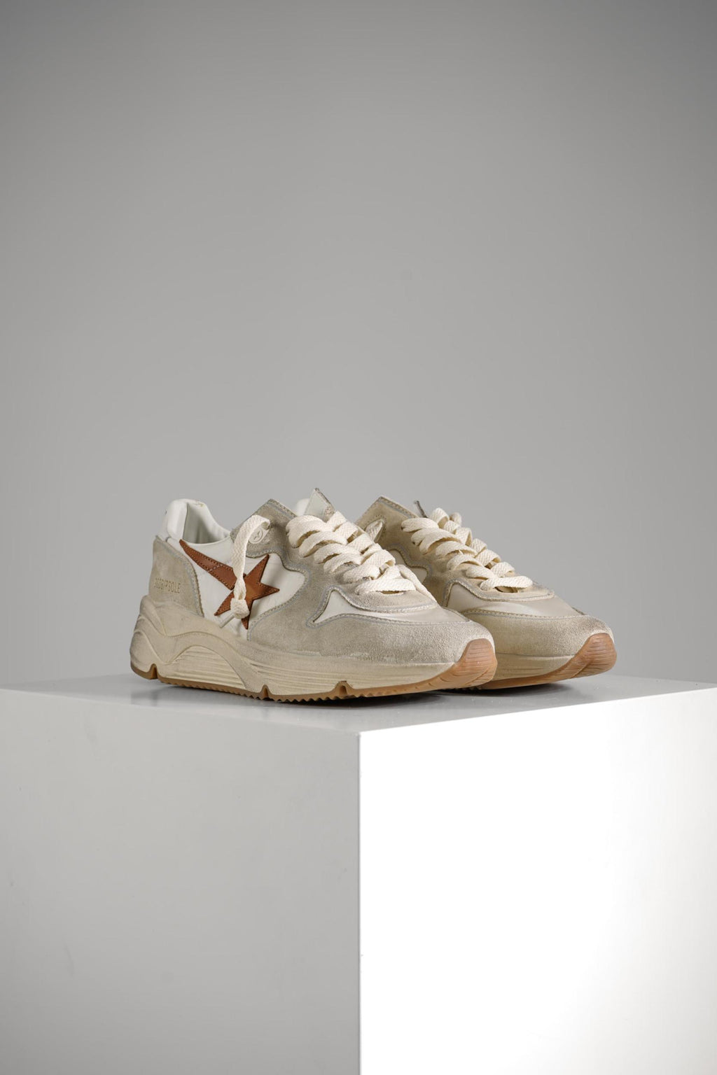 Running Sole White/Beige/Brown