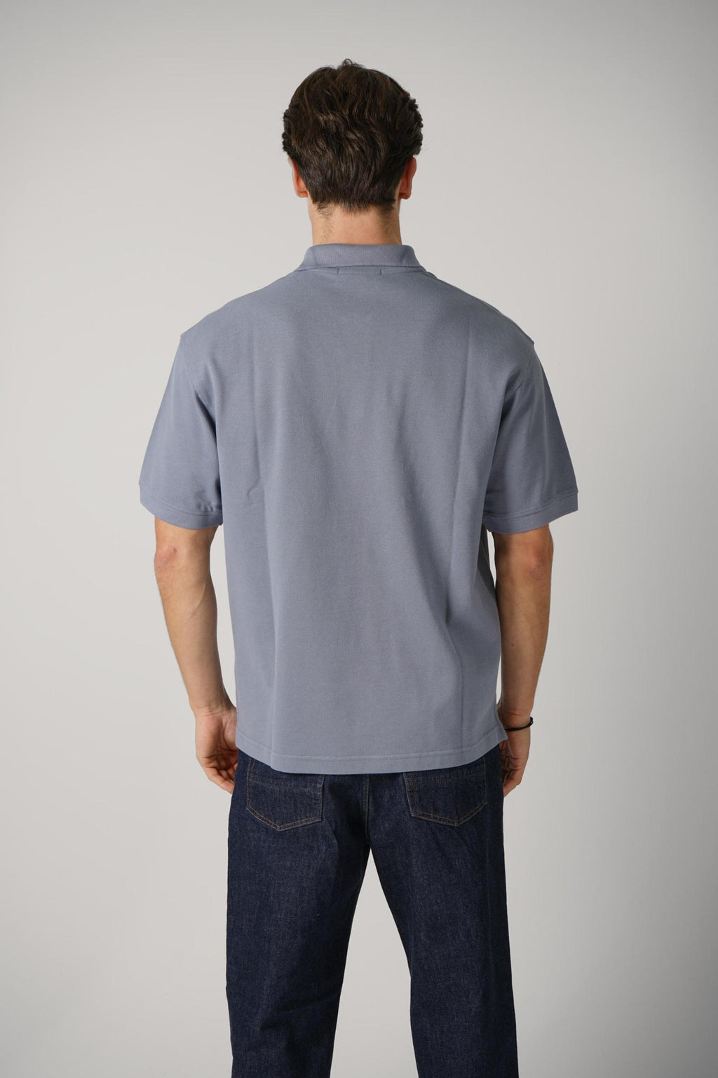 S0039 Stone Island Polo Blue Signature Logo