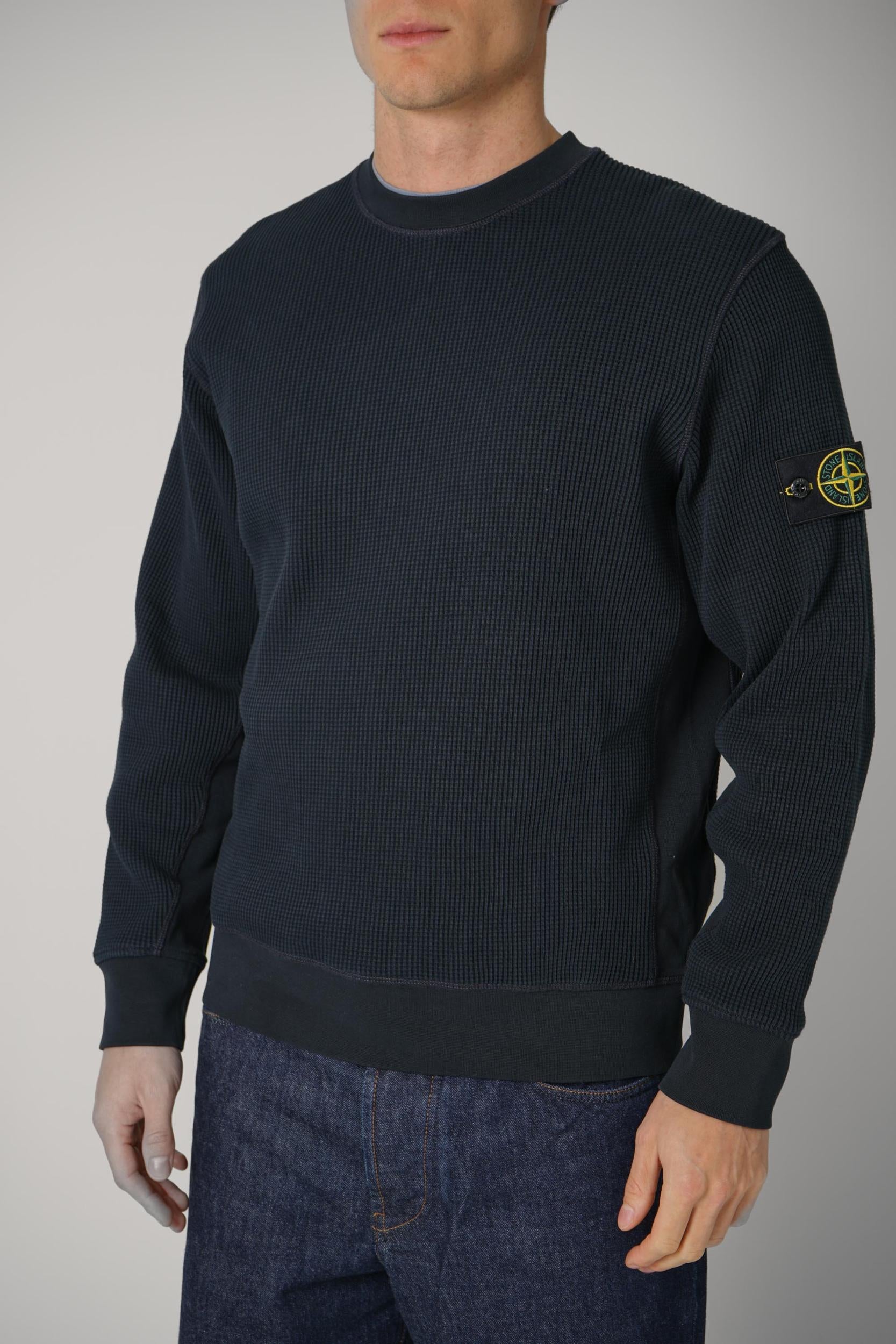 S0044 Stone Island Sweater Waffle Navy