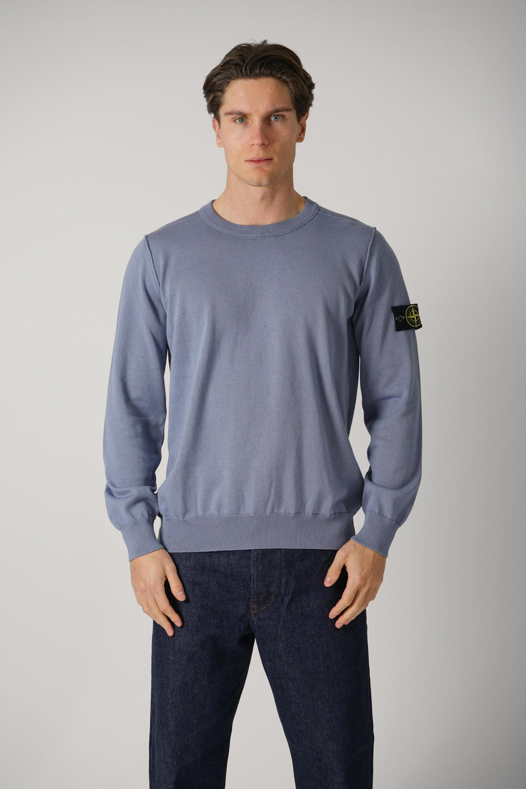 S0082 Stone Island Knitwear Crew Blue