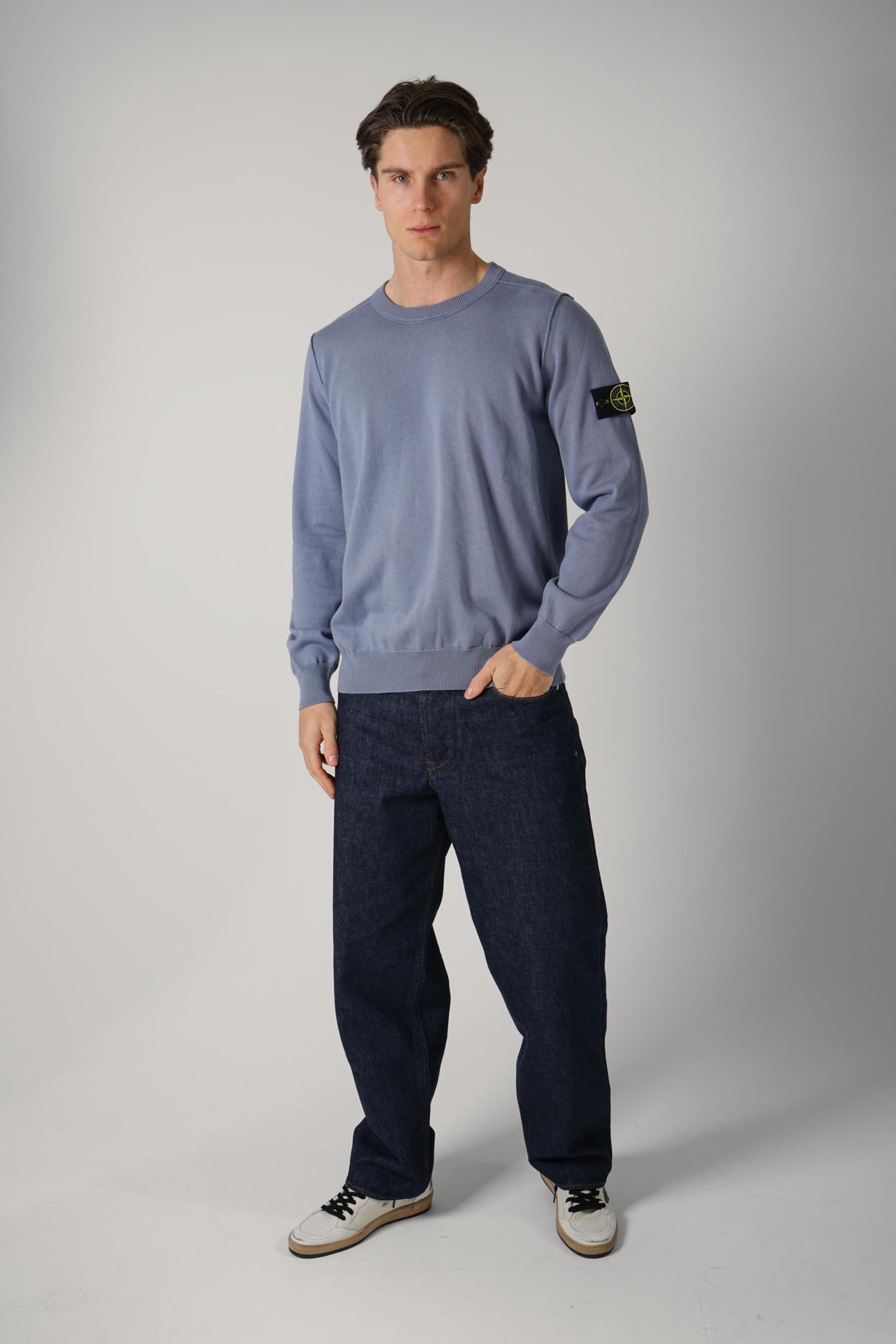 S0082 Stone Island Knitwear Crew Blue