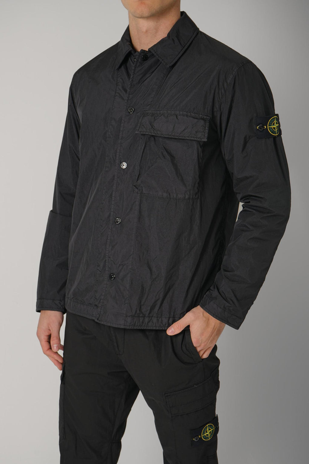 S0A23 Stone Island Overshirt Jacket  Nylon Black