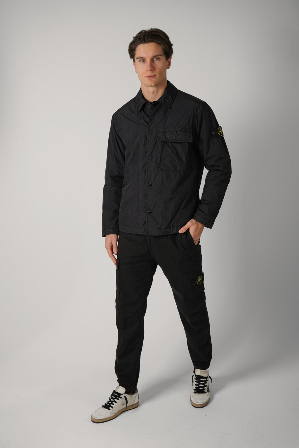 S0A23 Stone Island Overshirt Jacket  Nylon Black