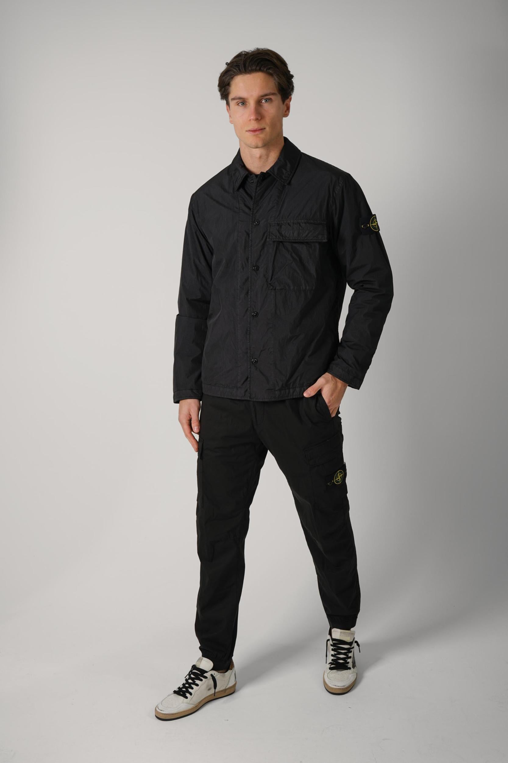 S0A23 Stone Island Overshirt Jacket  Nylon Black