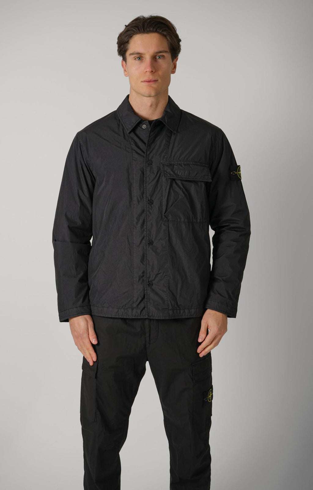 S0A23 Stone Island Overshirt Jacket  Nylon Black