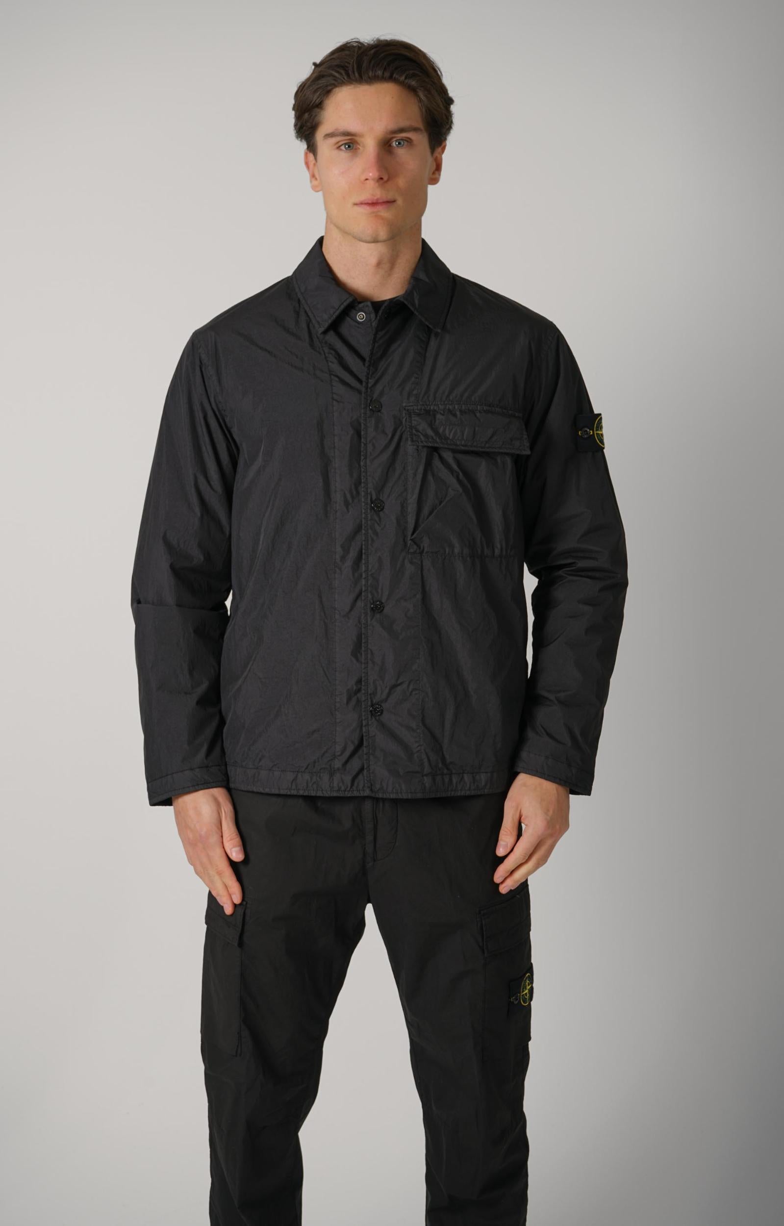 S0A23 Stone Island Overshirt Jacket  Nylon Black