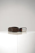 Santoni Braided Leather Belt Brown