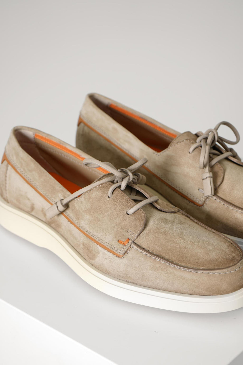 Santoni Oyster Loafer Beige