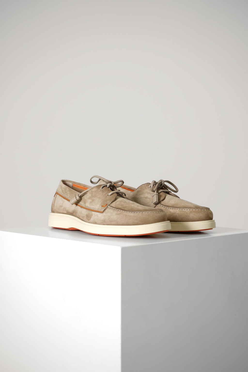 Santoni Oyster Loafer Beige