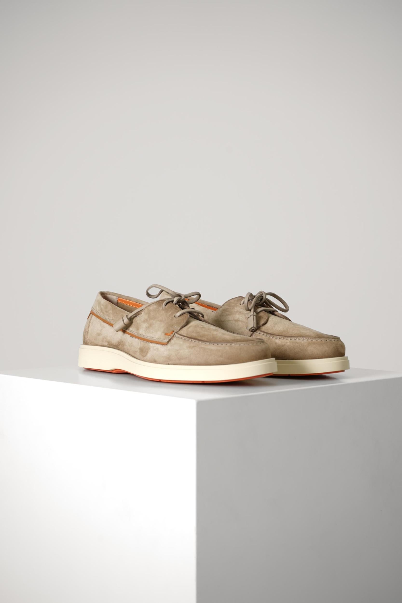 Santoni Oyster Loafer Beige