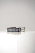 Santoni Suede Leather Belt Anthracite
