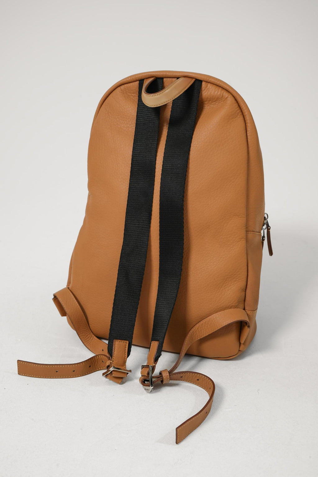 Santoni Tumbled Leather Backpack Brown